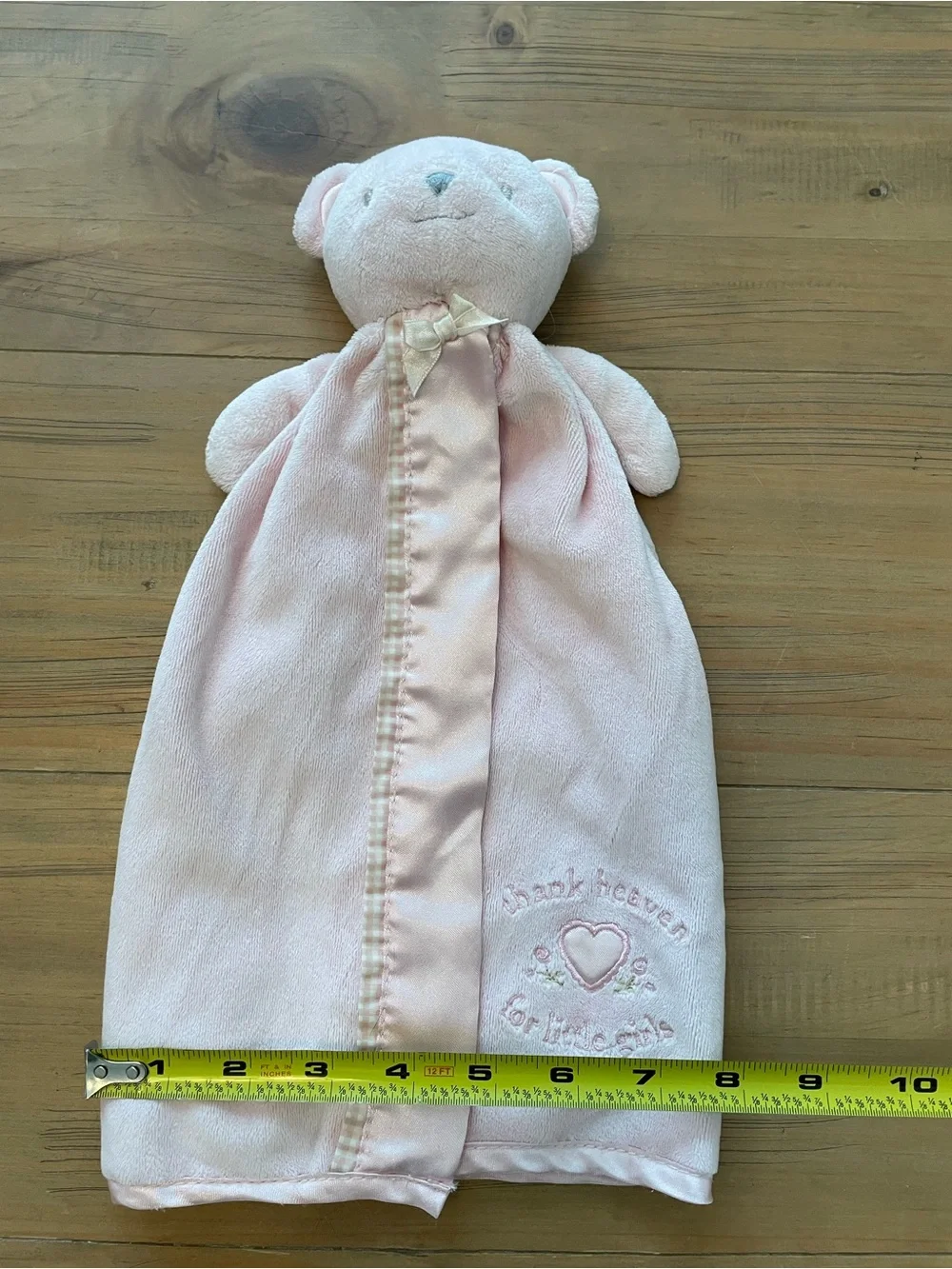 Carter's Lovey Thank Heaven for Little Girls Pink Security Blanket Bear